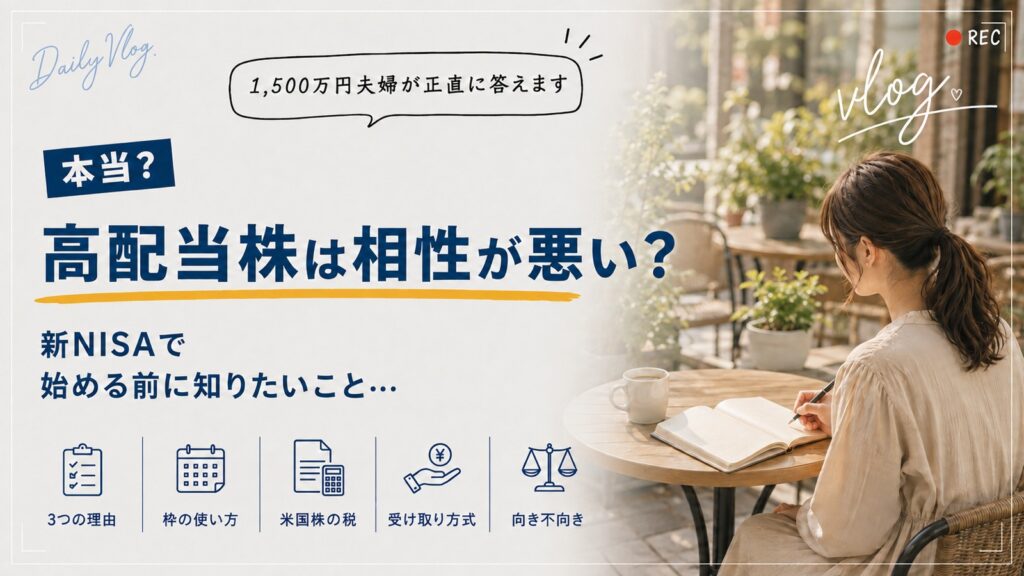高配当株は相性が悪い？。新NISAで始める前に知りたいこと