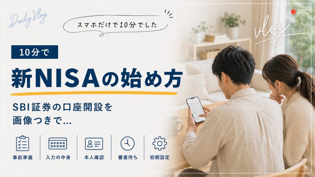 新NISAの始め方。SBI証券の口座開設を画像つきで